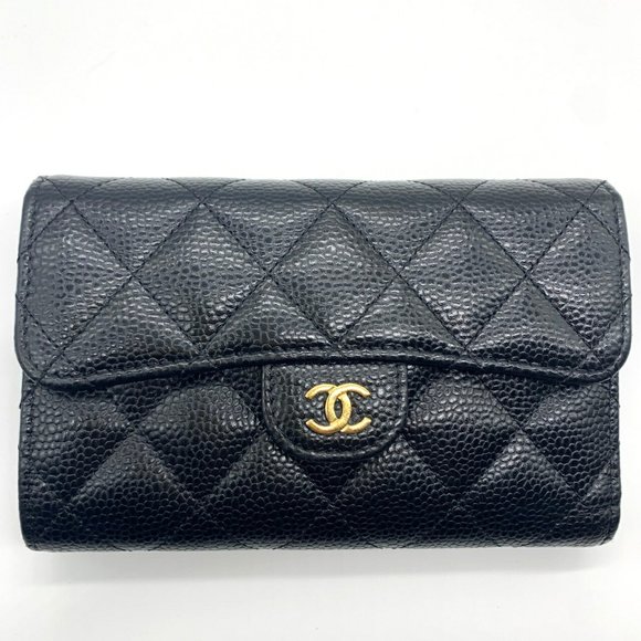 CHANEL Black Caviar Leather Wallet - Picture 1 of 6